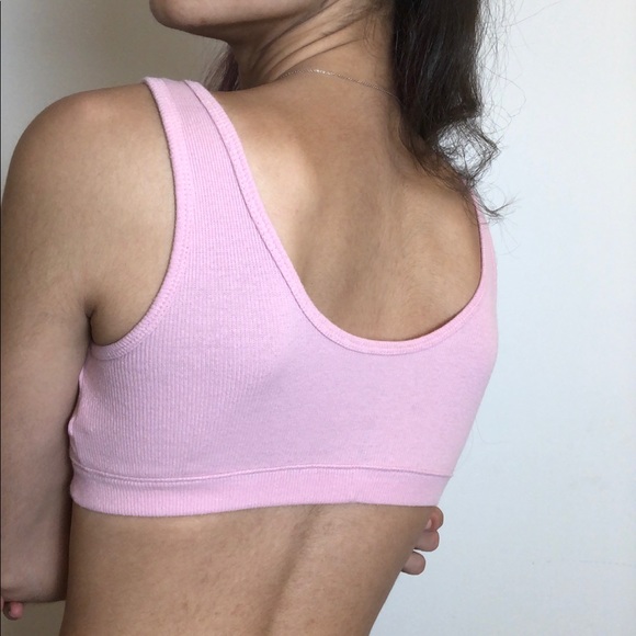 Pastel Pink Bra Top with Keyhole Chest Cutout! - Picture 2 of 5